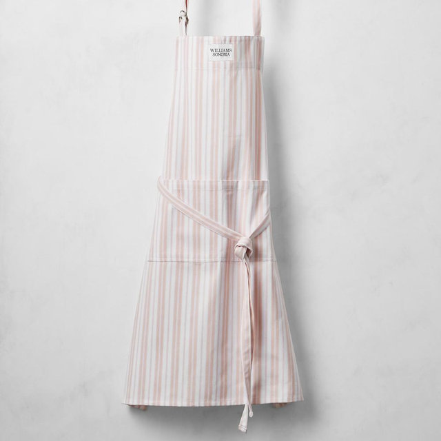 Williams Sonoma Classic Stripe Logo Apron, Dusty Rose