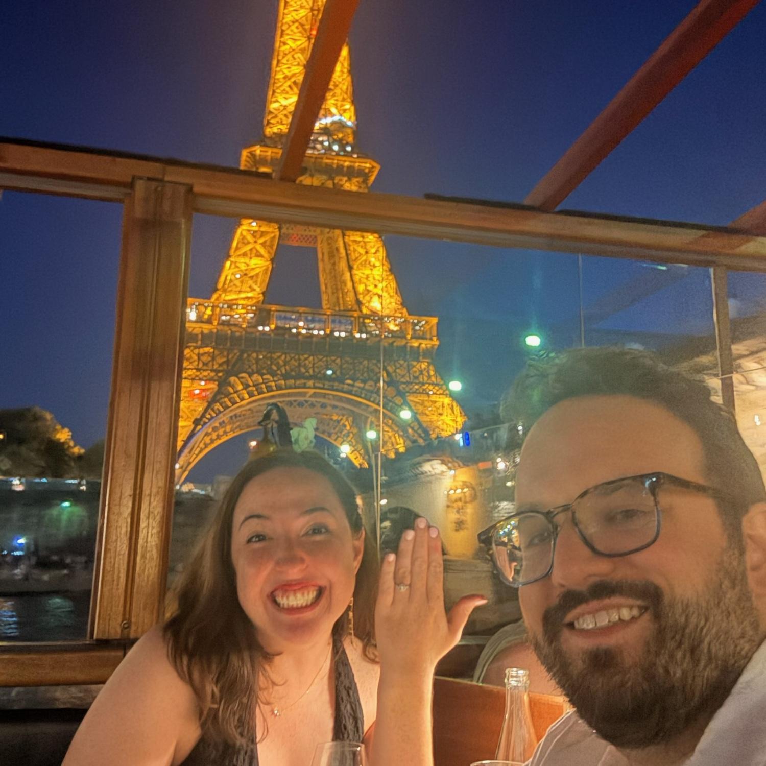 View from our first dinner engaged