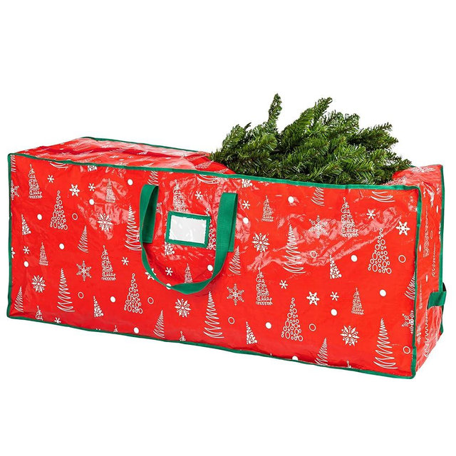 Christmas Tree Storage Bag - Stores 7.5 Foot Artificial Xmas Holiday Tree, Durable Waterproof Material, Zippered Bag, Carry Handles. Protects Against Dust, Insects and Moisture.
