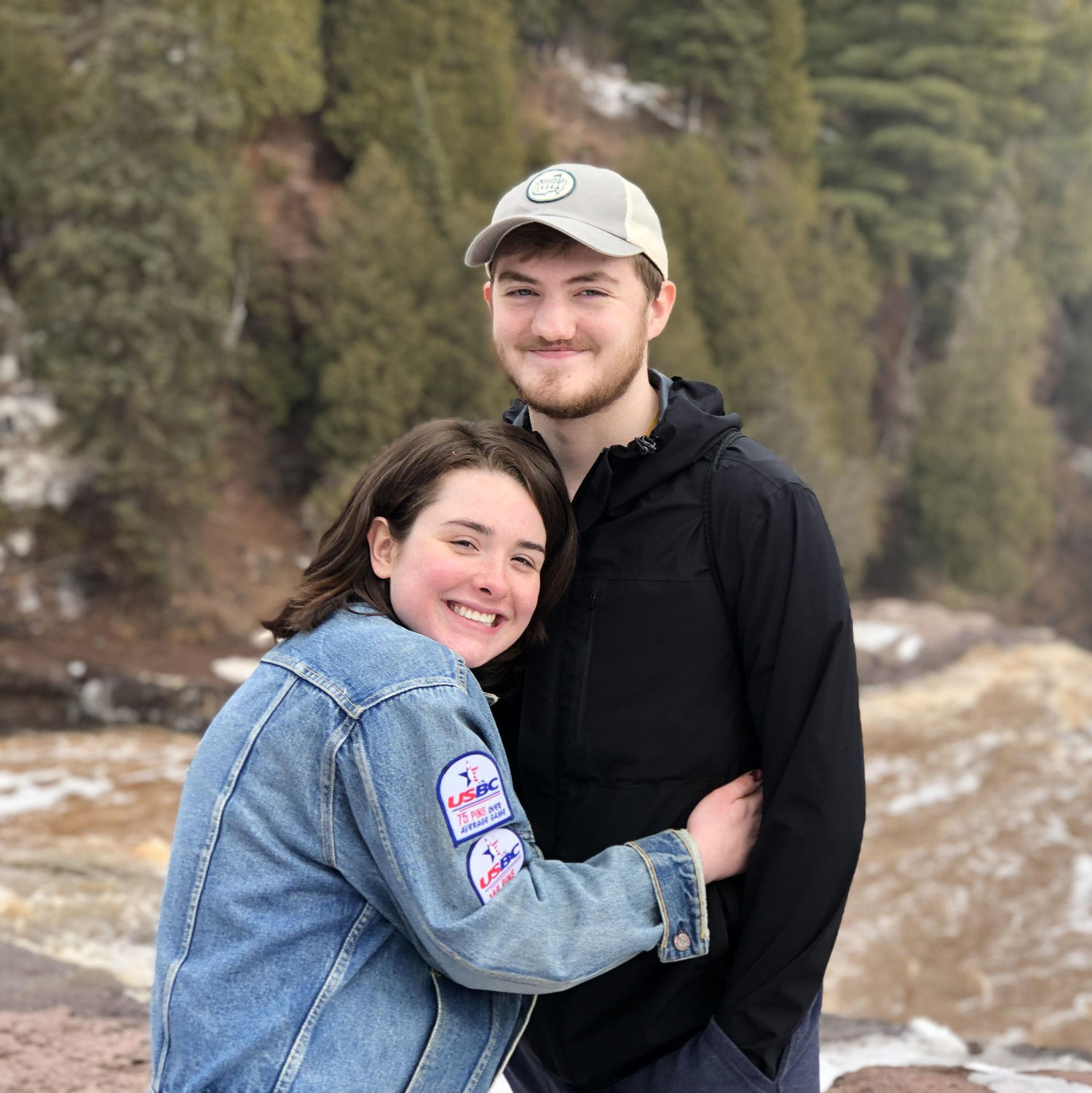 ~February 2019: Moments before this photo was taken, Autumn almost fell in the river because she decided it was a good idea to wear Chaco's in February while hiking in Duluth