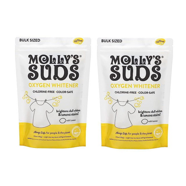 Molly's Suds Natural Oxygen Whitener | Natural Bleach Alternative, Plant-Derived Ingredients | Whitens Brights and Brightens Colors (Pure Lemon Essential Oil - 162 oz)