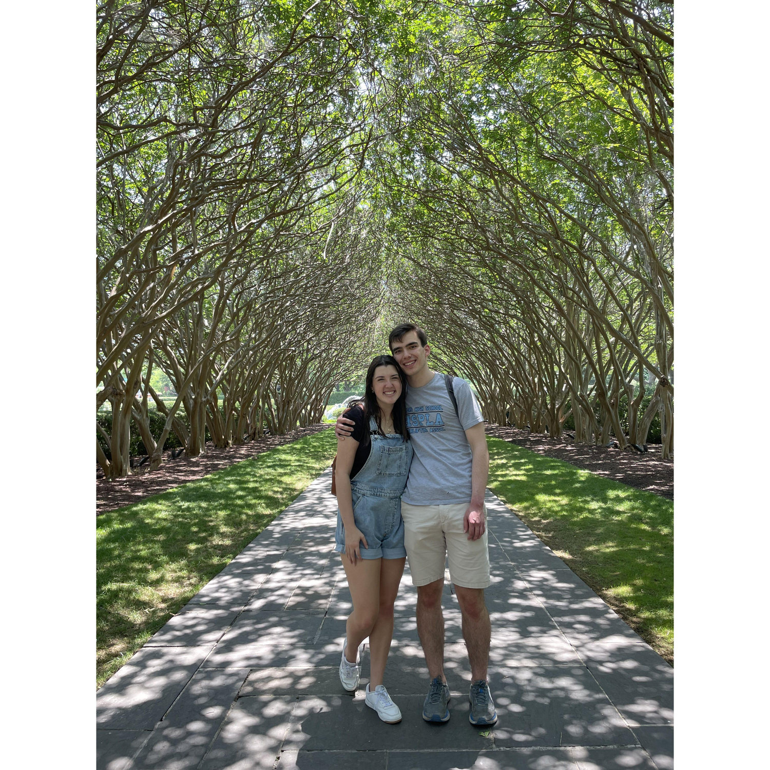 Steven's first trip to Dallas when we visited the Dallas Arboretum! Little did we know, we would be getting married at the Arboretum three years later, not too far from where this picture was taken!