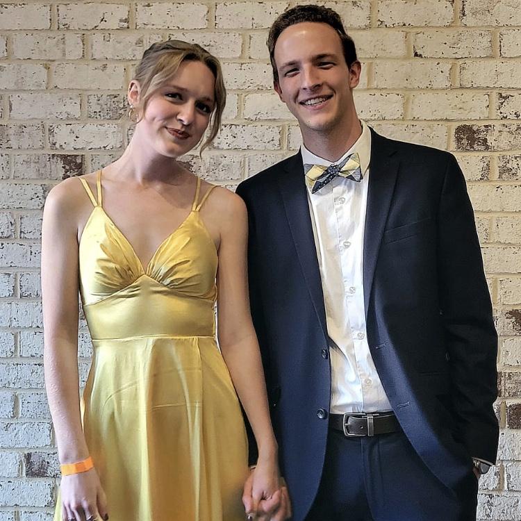 At an RA banquet about a year after Anna first thought “I’m gonna date him!” And then guess what… she did!