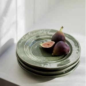 Set of 4, The Glenna Italian Earthenware Bread Plates
