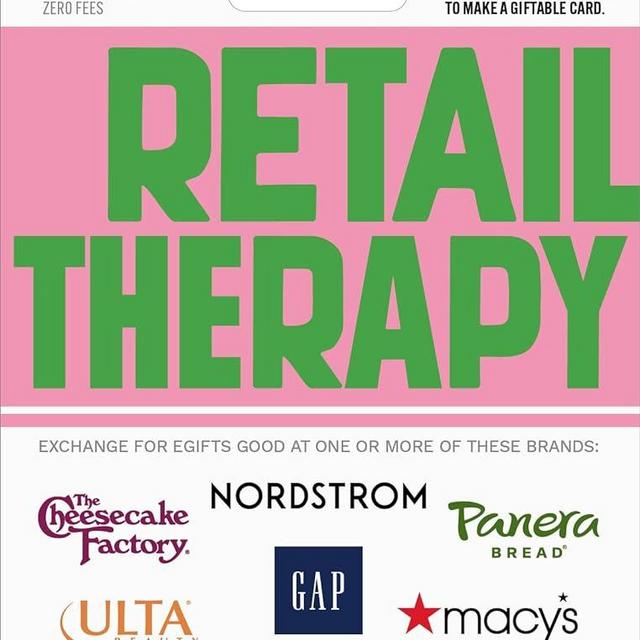 Multi-Brand Choice Cards Retail Therapy Gift Card