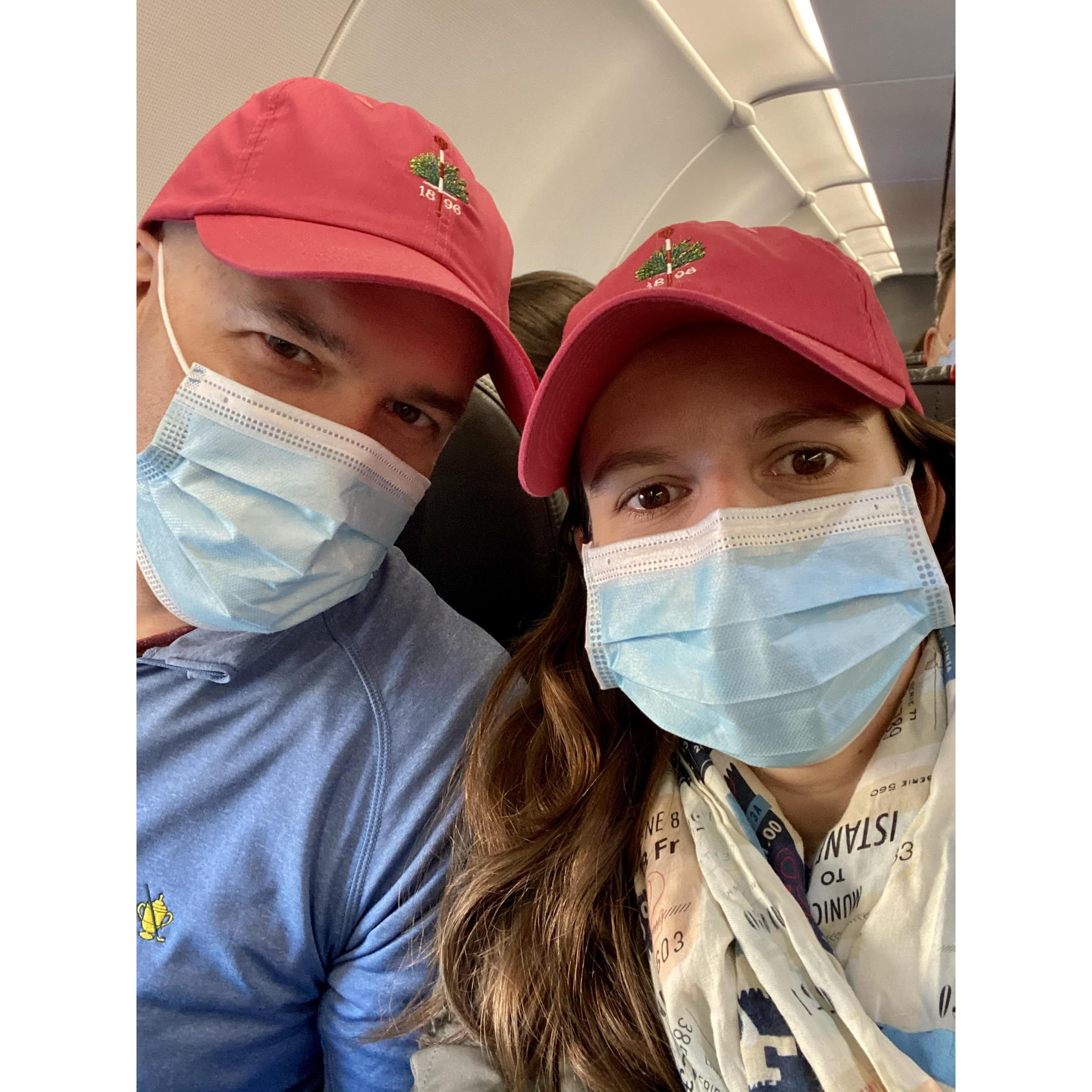 Our first plane ride during Covid