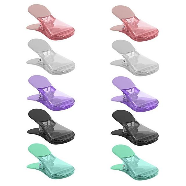 COOK with COLOR 10 Pc Bag Clip with Magnet, Chip Bag Clip, Sealing Food Clips, Plastic Clips for Food and Kitchen Storage, Chip Clip and Snack Bag Clips, Fridge Clips - Multi Colored