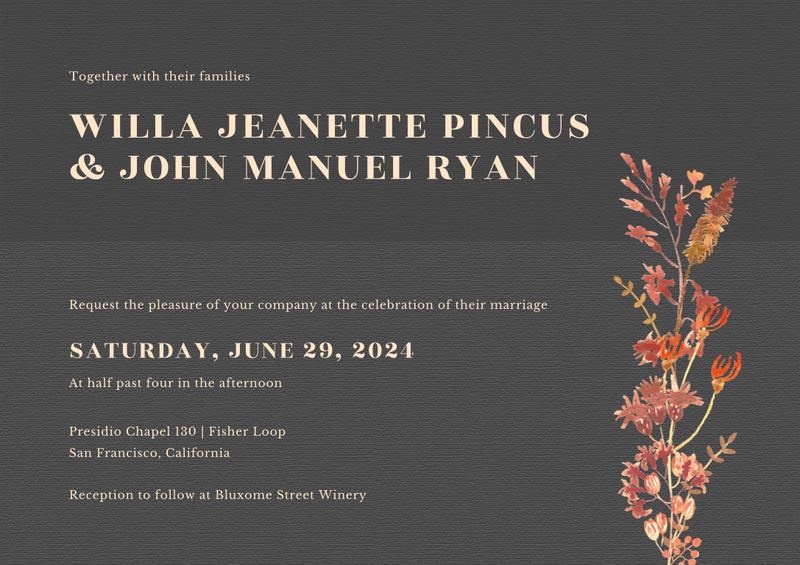 Gramercy Landscape | Gray | Zola Wedding Invitations