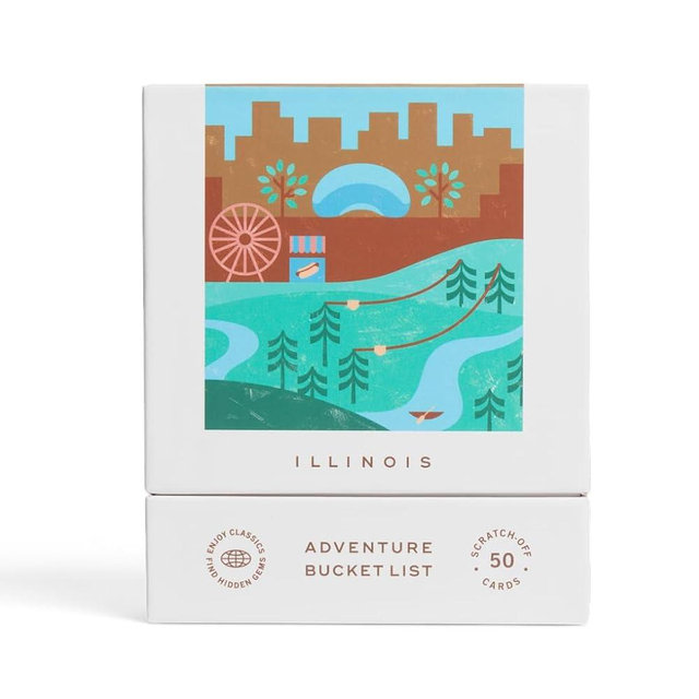 Reach International Outfitters Illinois Adventure Bucket List: 50 Scratch-Off Cards for Outdoor Activities, Tourist Attractions, and Road Trips - Perfect Travel Gift and Guide for Exploring