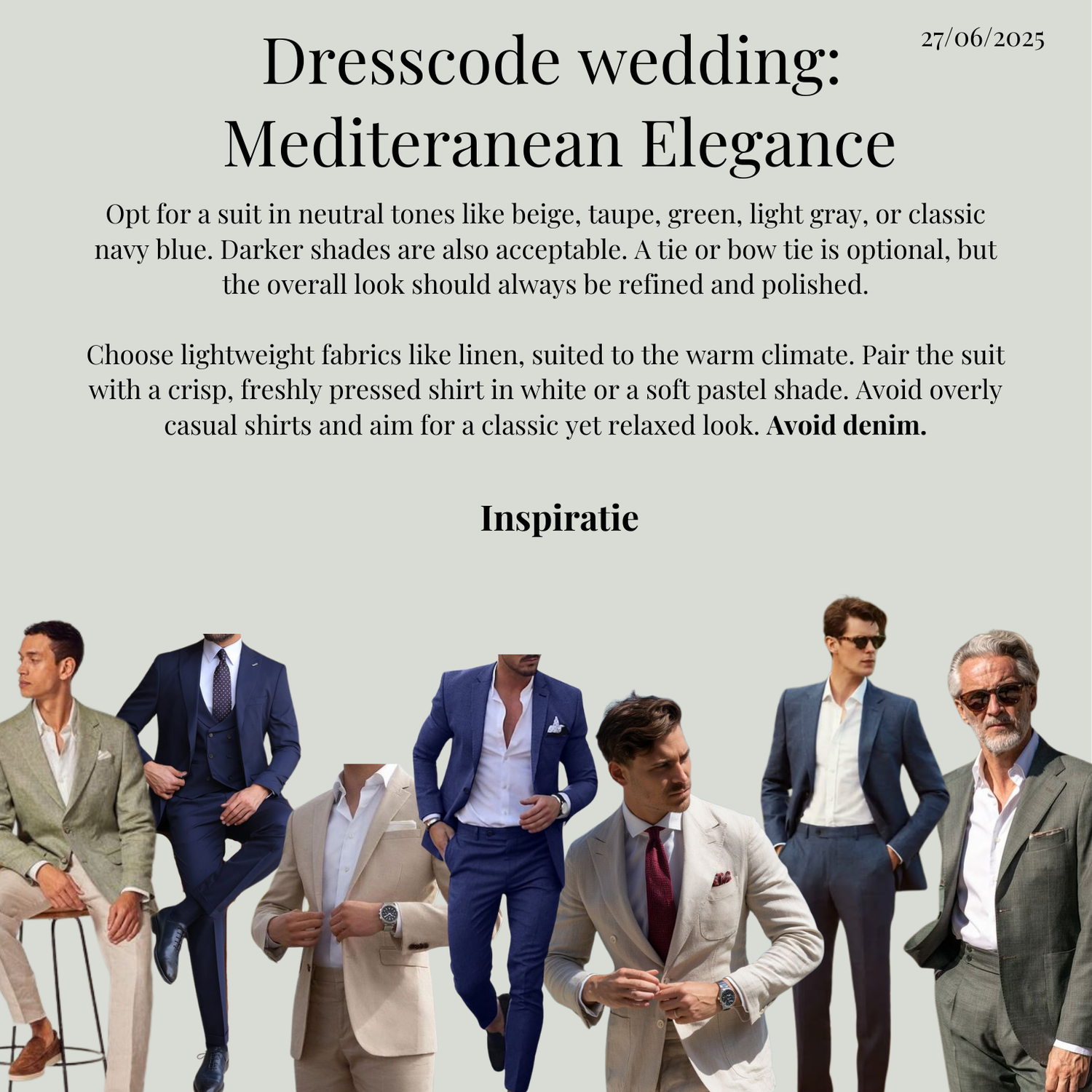 Dresscode men bruiloft (EN)