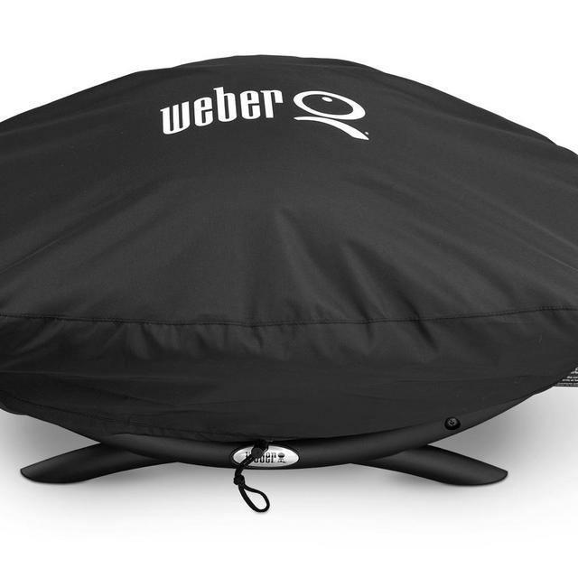 Weber 18.9-in W x 12.6-in H Black Gas Grill Cover