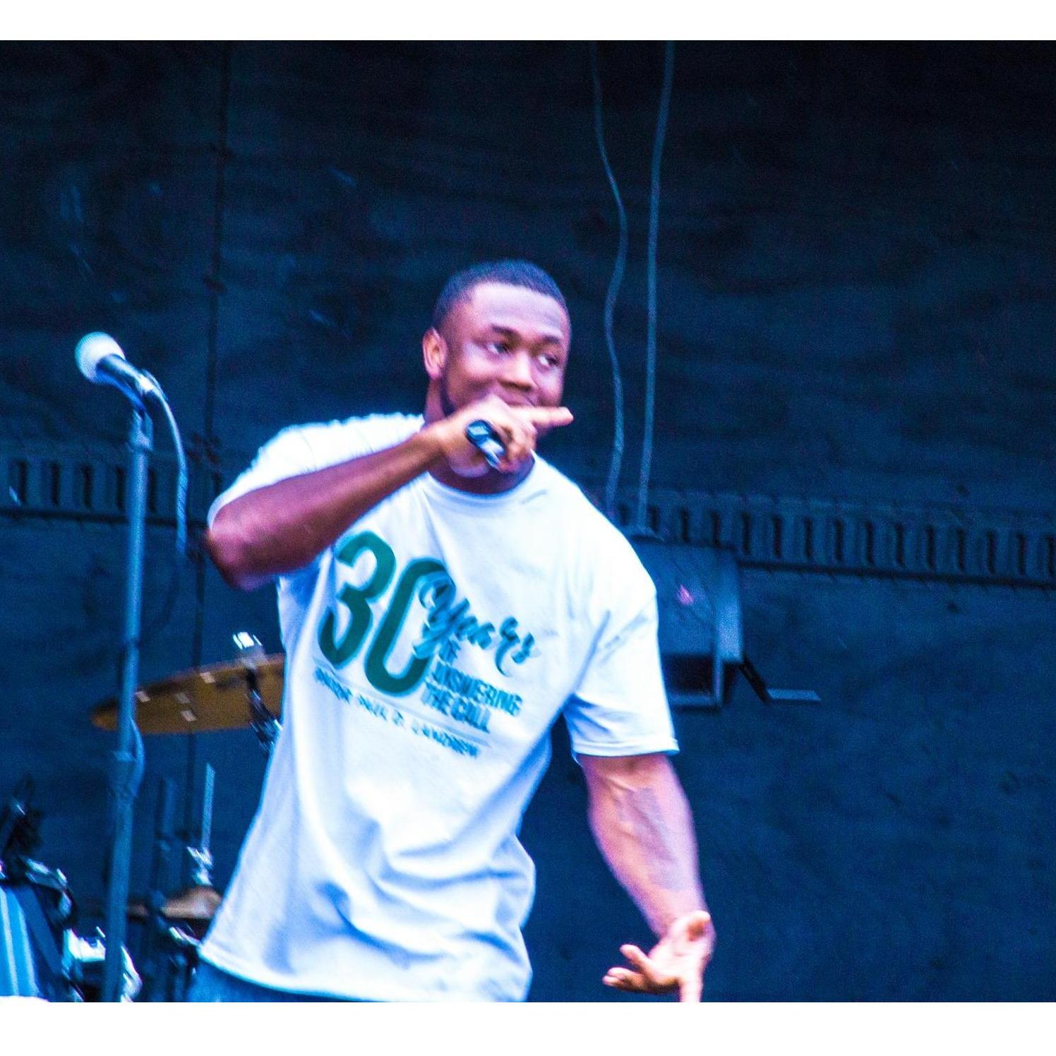 Jamal a.k.a. Story performing for youth christian concert