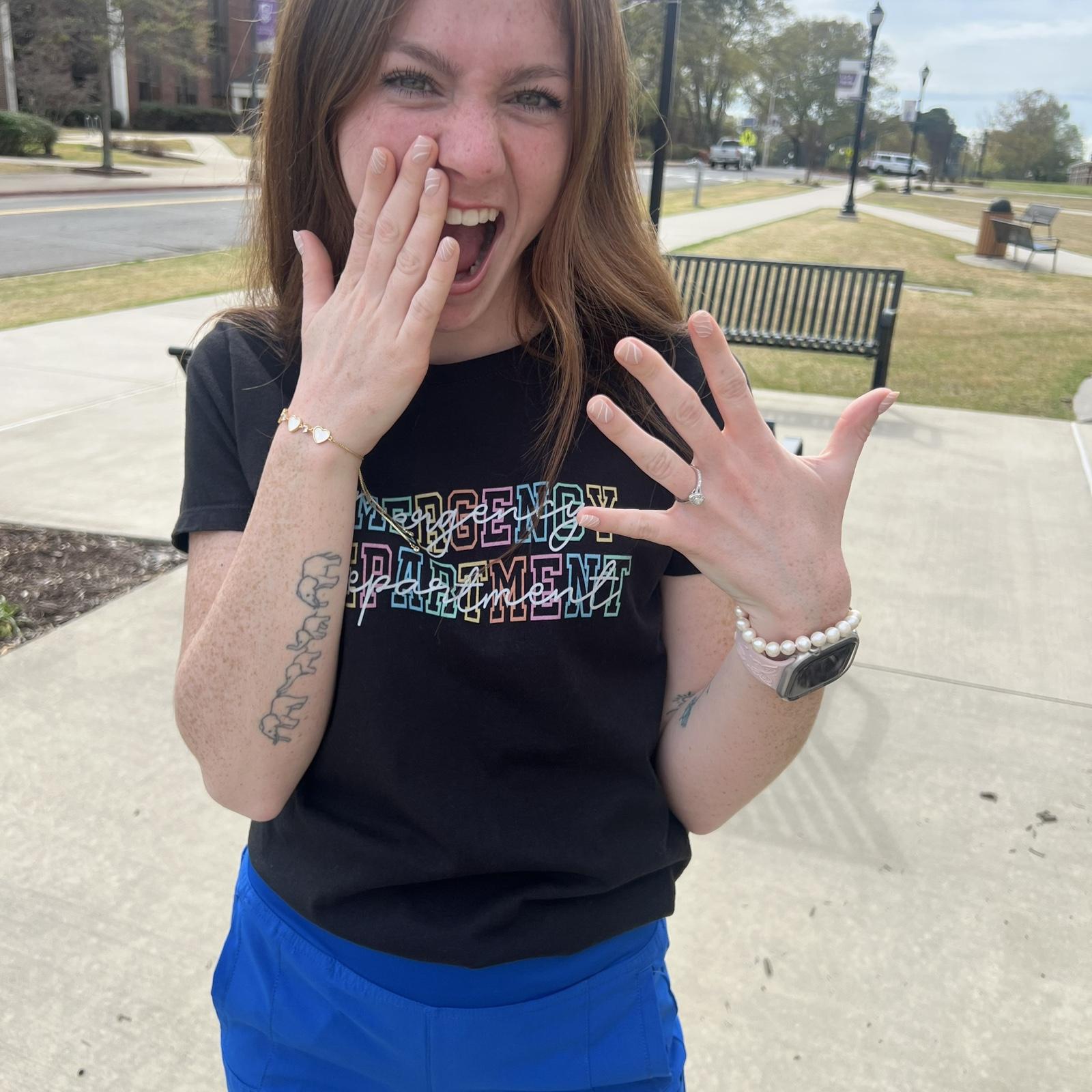 She’s engaged!