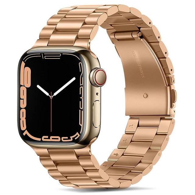 Tasikar Band Compatible with Apple Watch Band 41mm 40mm 38mm Premium Stainless Steel Metal Replacement Strap Compatible with Apple Watch Series 8 7 6 5 4 3 2 1 SE (Rose Gold)