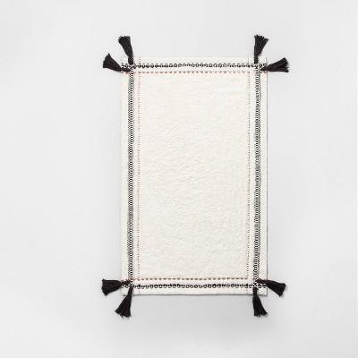 20" x 32" Textured Border Bath Rug - Hearth & Hand™ with Magnolia