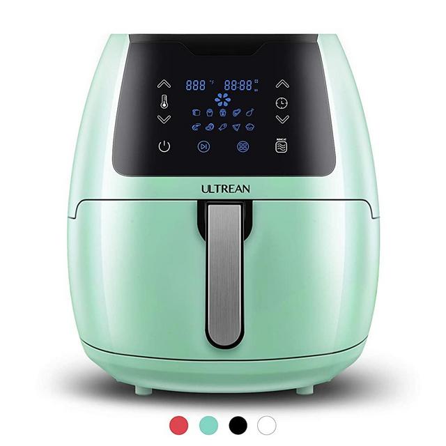 Ultrean 5.8 Quart Air Fryer, Electric Hot Air Fryers Oilless Cooker with 10 Presets, Digital LCD Touch Screen, Nonstick Basket, 1700W, UL Listed (Green)