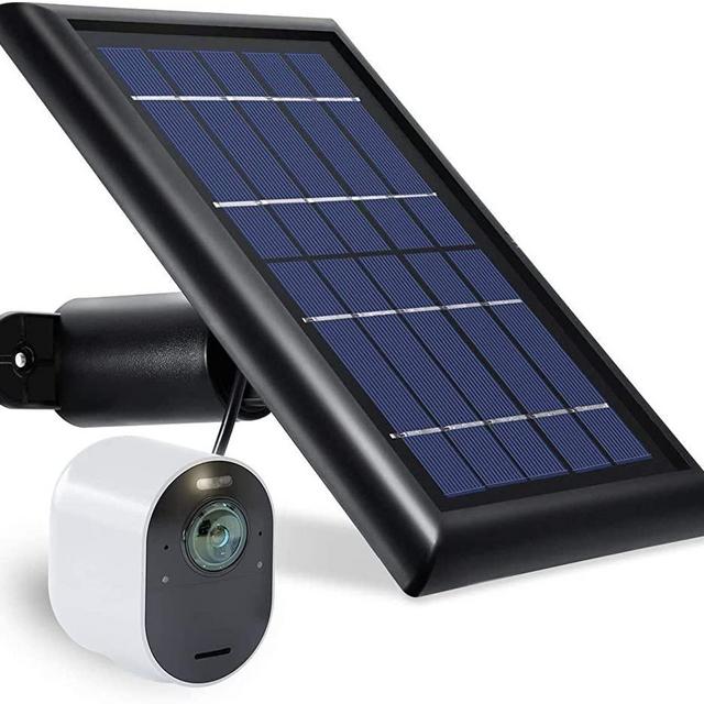 Wasserstein 2W 6V Solar Panel with 13.1ft/4m Cable Compatible with Arlo Ultra/Ultra 2, Arlo Pro 3/Pro 4, & Arlo Floodlight ONLY (1-Pack, Black) (NOT Compatible with Arlo Essential Spotlight)
