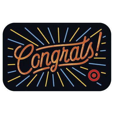 Target - Congrats Neon Gift Card $75