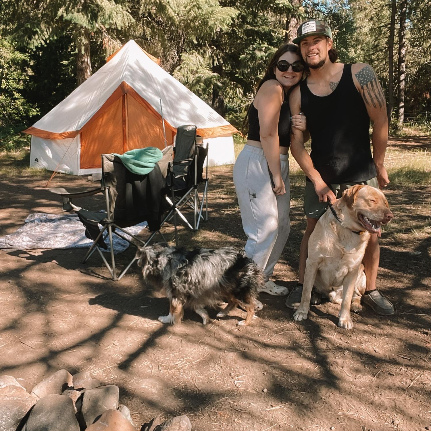 Camping with the dogs