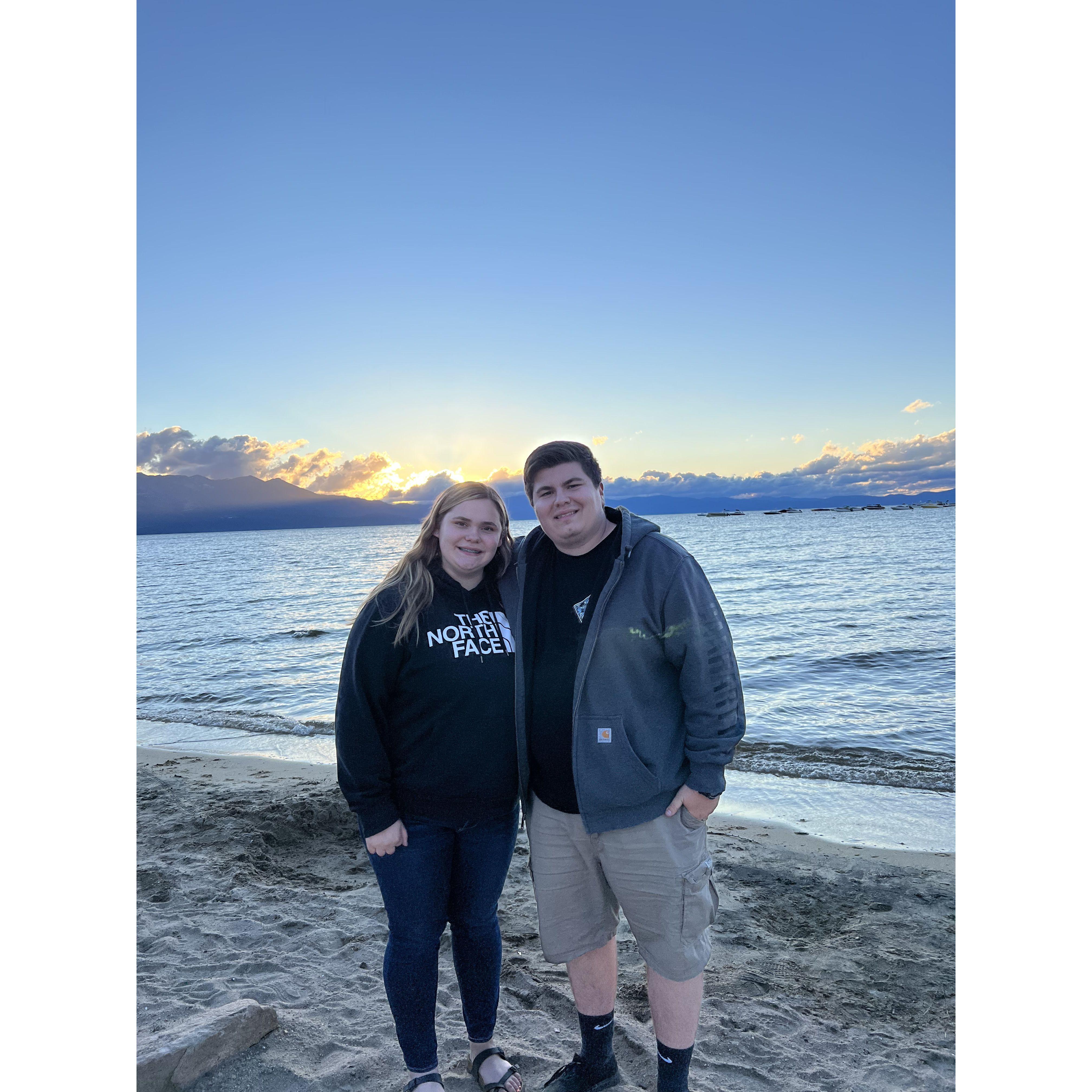 Watching the sunset at South Lake Tahoe