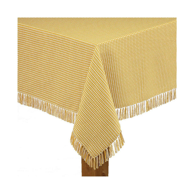 Lintex Homespun Gold 100% Cotton Tablecloth 70" Round