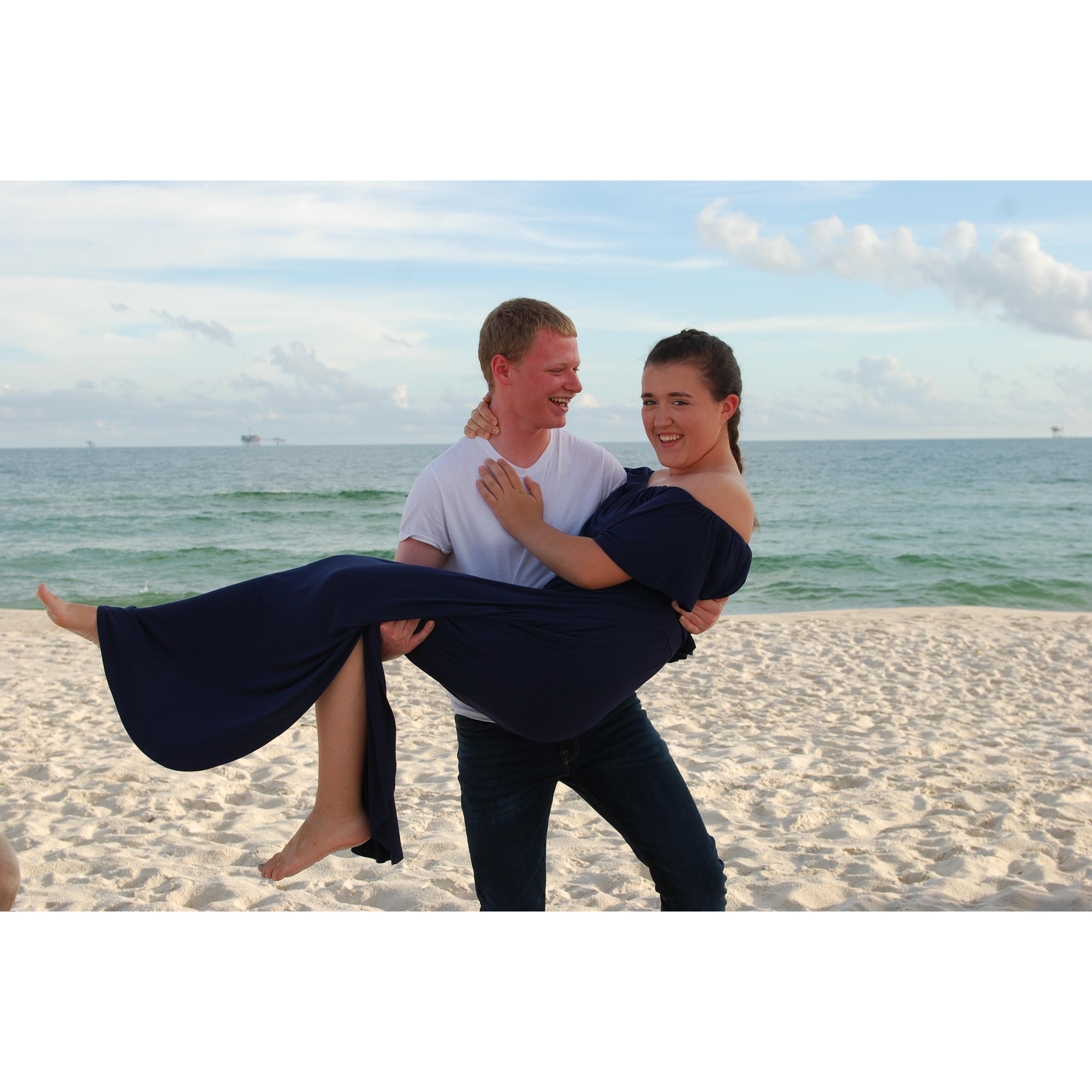 Family vacation to the beach... he asked my dad to marry me on this trip!