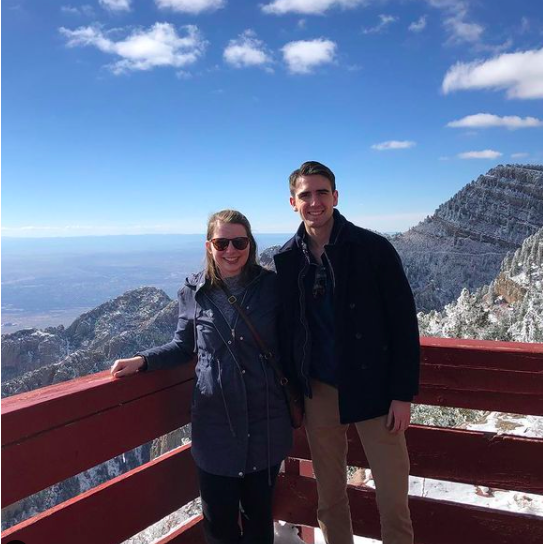 Trekking up a mountain in New Mexico (just kidding, we took a tram)