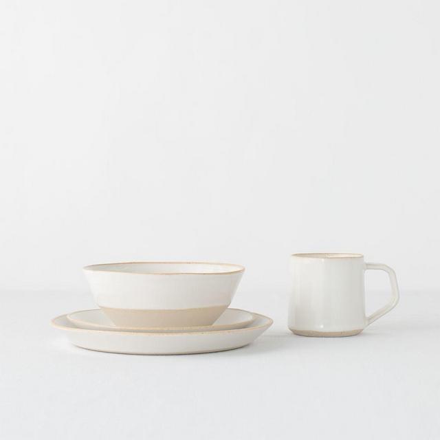 Minimal Dinnerware, Set of 4, Sand