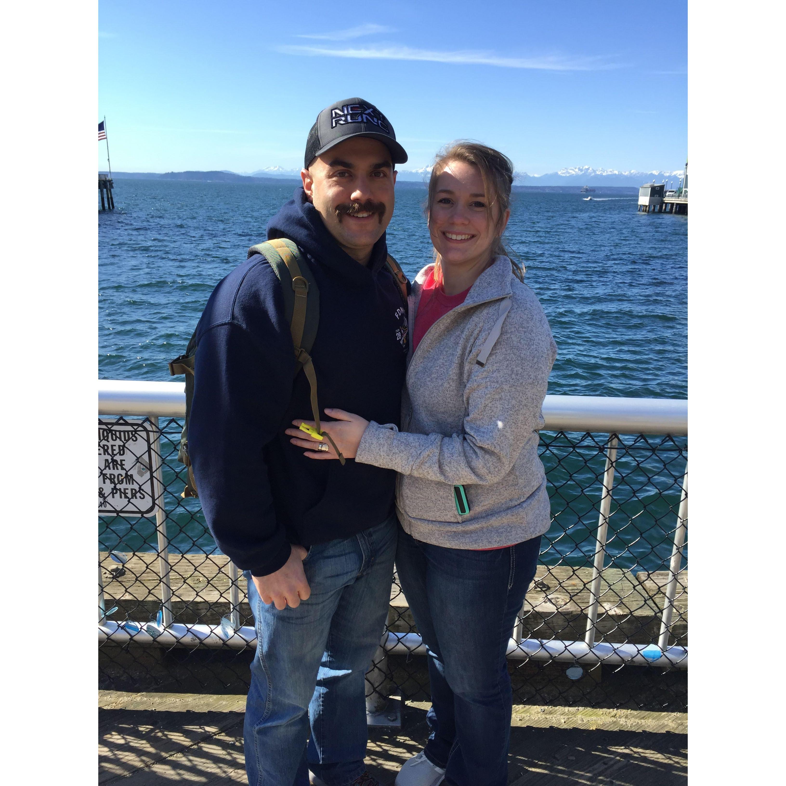 Enjoying a day in Seattle.