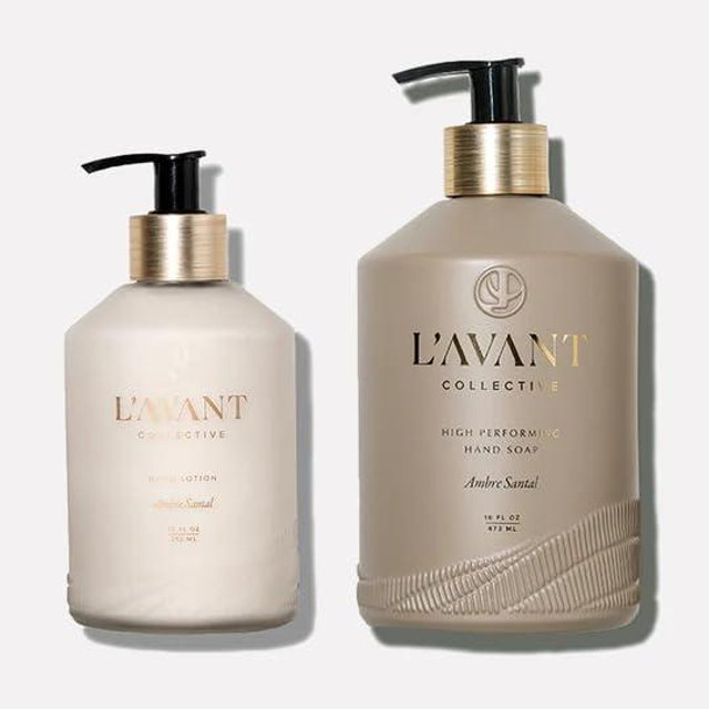 L'AVANT Collective Mini Hand Care Set, Hand Soap + Hand Lotion Ambre Santal