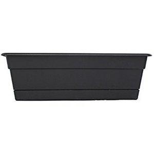 Bloem DCBT24-00 Dura Cotta Plant Window Box, 24-Inch, Black