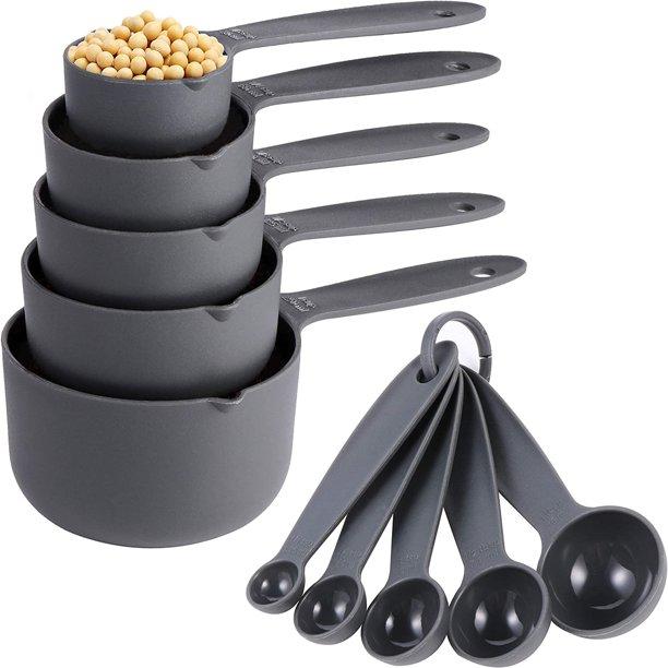 10 Pieces Measuring Cups and Spoons Set,Solid Small Measuring Cups, Suitable for Baking, Measuring the Weight of Food, Spices, Coffee etc