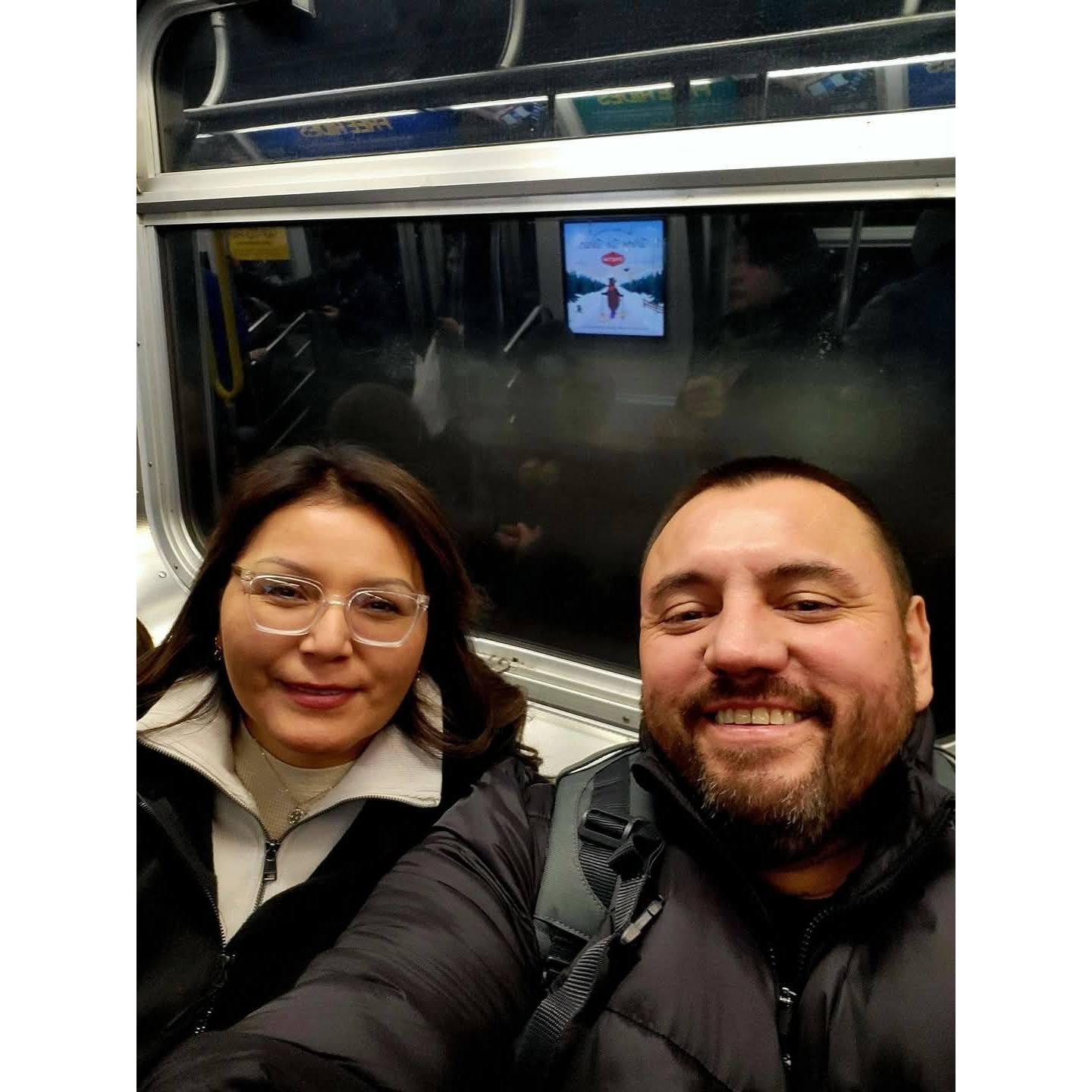 Our first subway ride