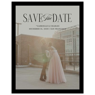 Black Wedding Digital Save the Date - Ford Photo