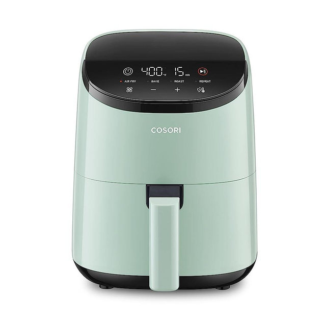 COSORI Small Air Fryer Oven 2.1 Qt, 4-in-1 Mini Airfryer, Bake, Roast, Reheat, Space-saving & Low-noise, Nonstick and Dishwasher Safe Basket, 97% less oil, Sticker with 6 Reference Guides, Green
