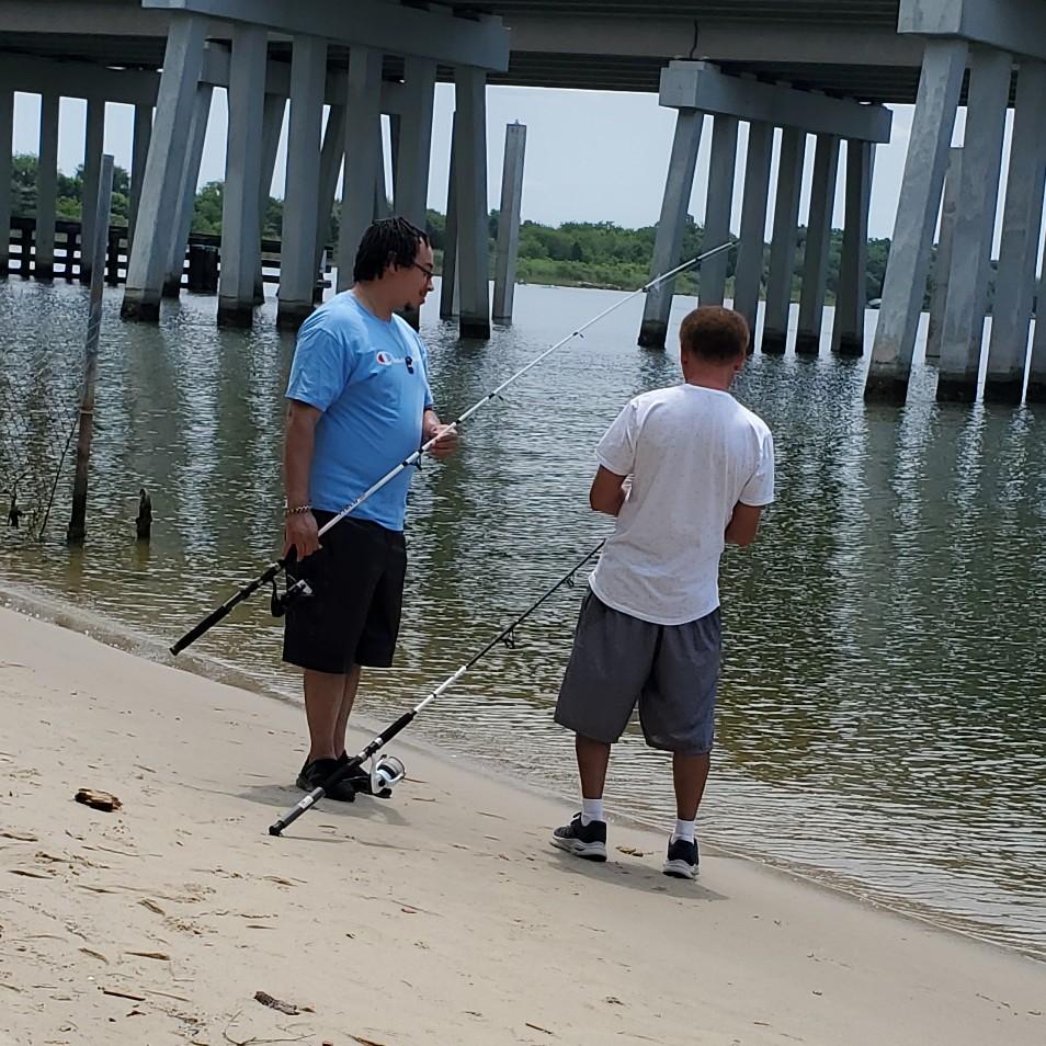 Virginia Beach with his Dad