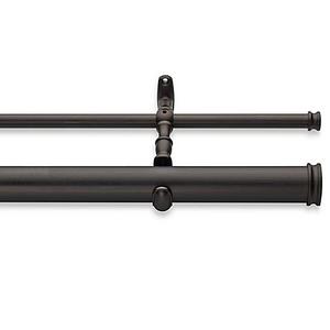Cambria® Elite Complete Double Drapery Rod in Matte Brown