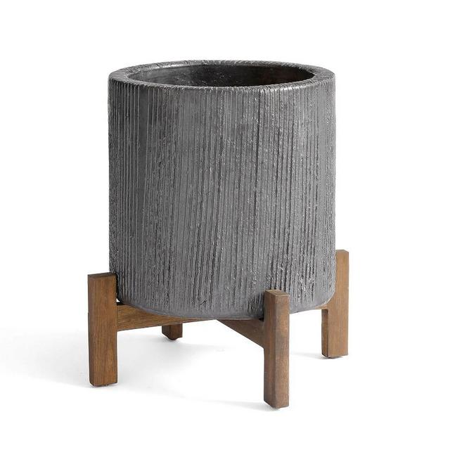 Bungalow Planter, Small- Charcoal