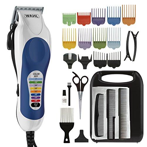 Wahl Clipper Color Pro Complete Hair Cutting Kit for Men, Women, & Children with Colored Guide Combs for Smooth, Easy Haircuts - Model 79300-1001