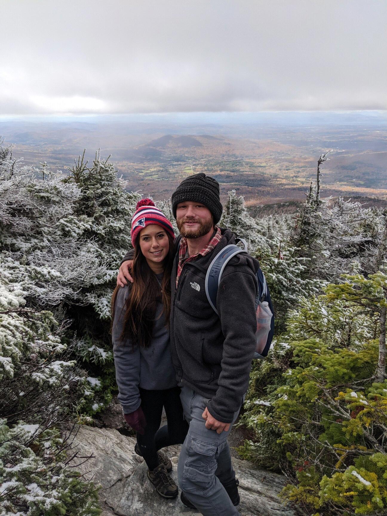 Hiking to the peak of Mount Mansfield (highest peak in VT), Vermont.