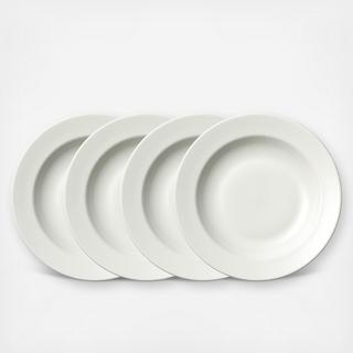 Vera Perfect White Rim Soup Bowl, Set of 4