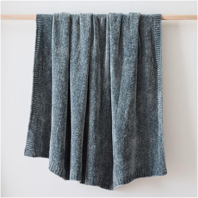 Luxe Chenille Throw, Ocean, 50x60