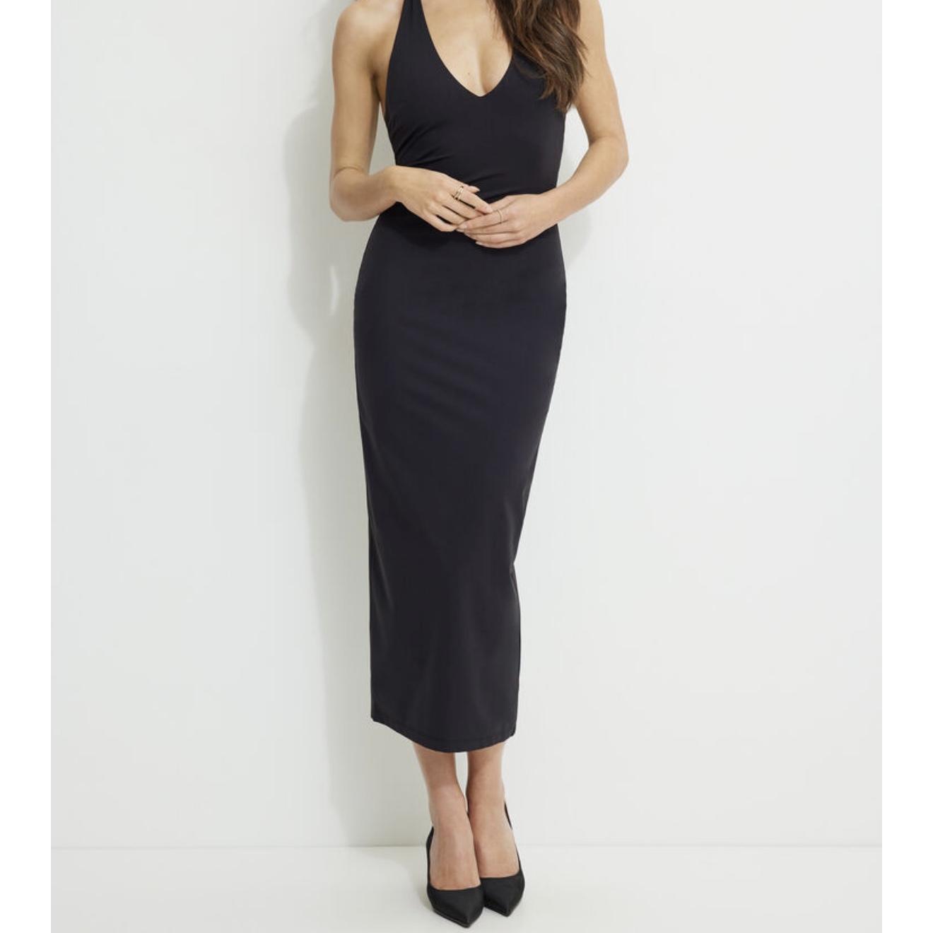 DYNAMITE: Plunging Halter Maxi Dress $69.95