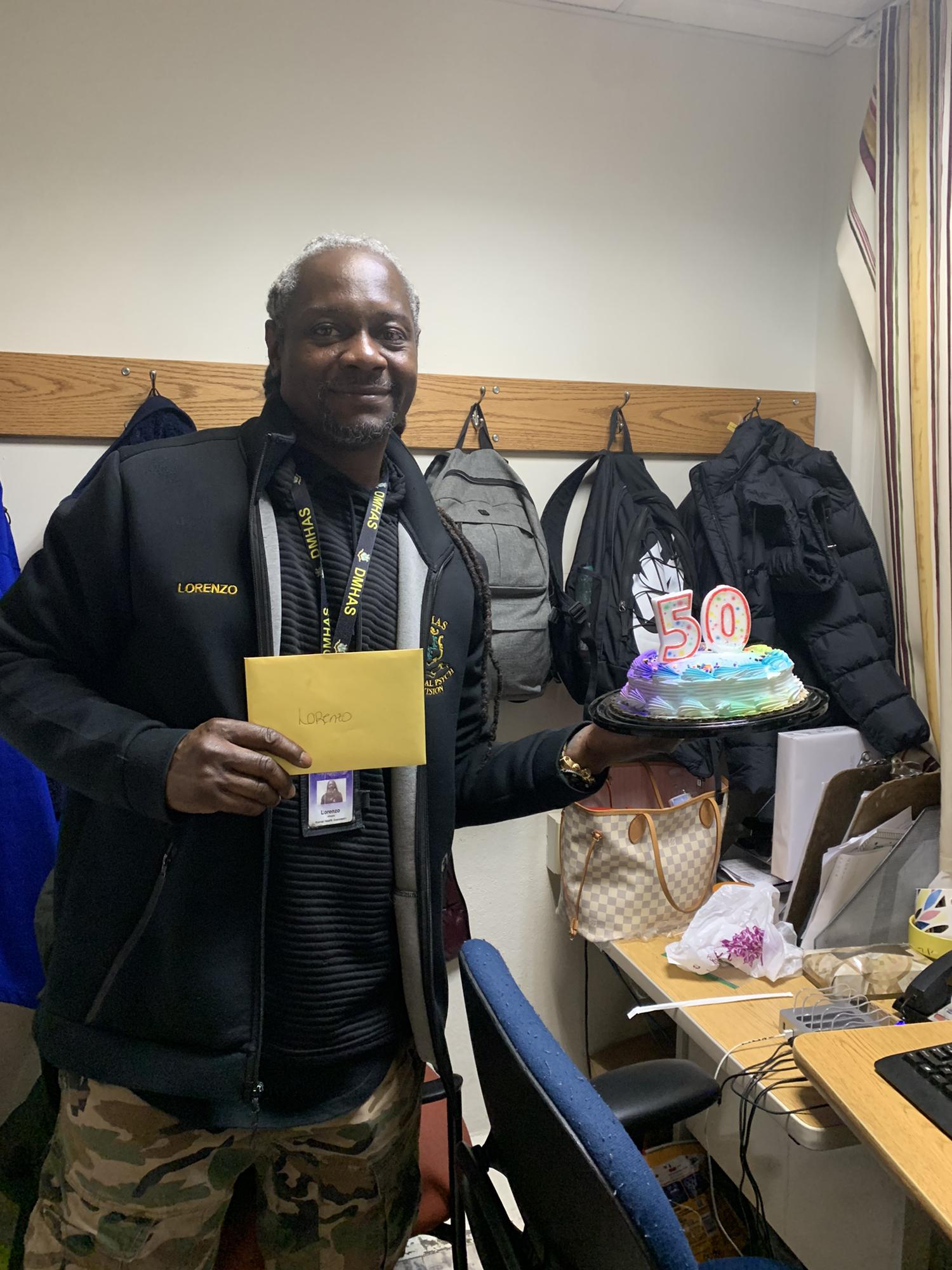 Celebrating Lorenzo’s birthday at work