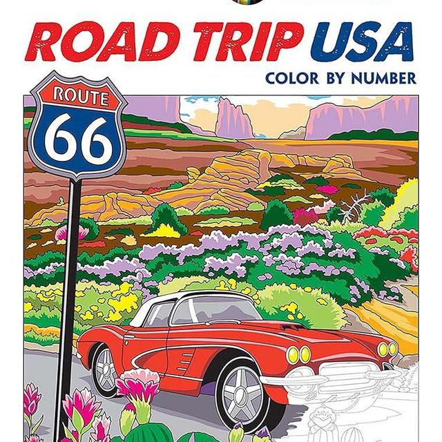 Creative Haven Road Trip USA Color by Number (Adult Coloring Books: USA)