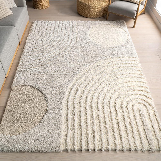 nuLOOM Gloria Abstract Shag Area Rug, 10x14, Beige