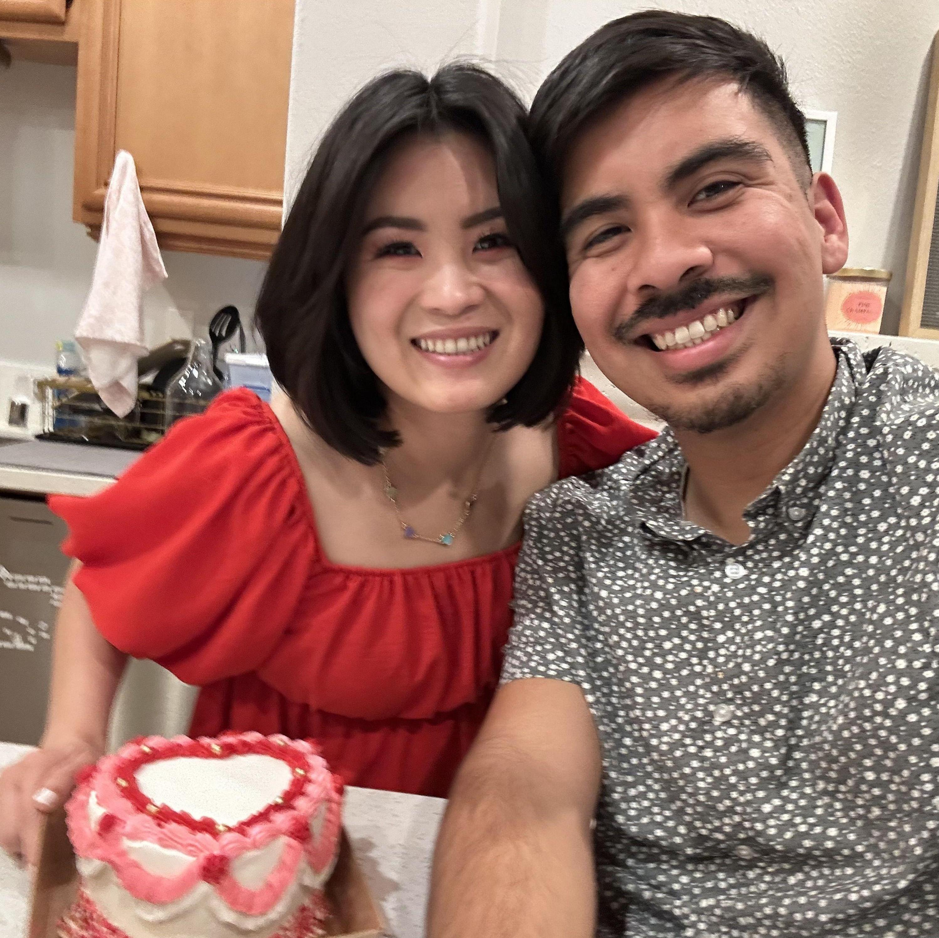 February 14, 2025: Steven and Liz celebrate their first Valentine's Day together. They were each other's first (and now only) Valentine. This day, they also went ring looking!