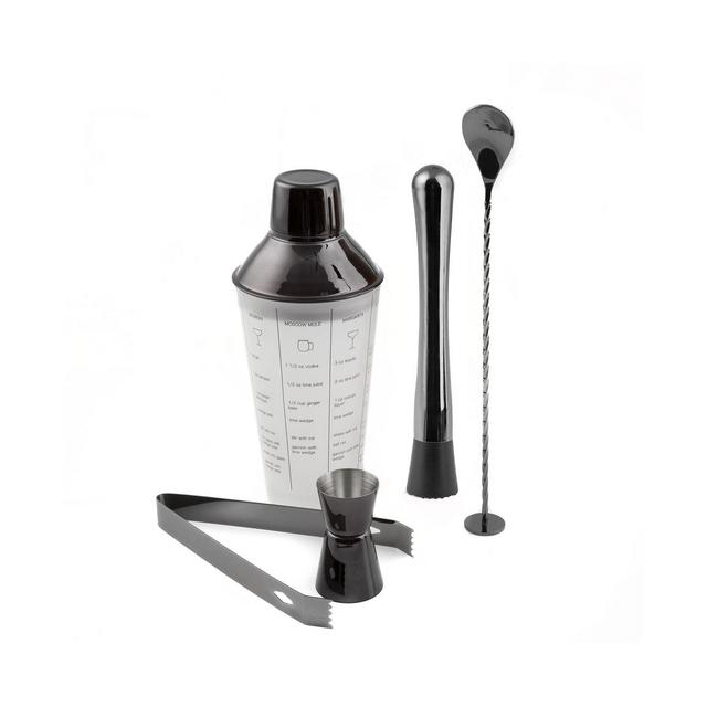 Thirstystone By Cambridge Mixology Set With Recipe Shaker And Tools, Set of 5