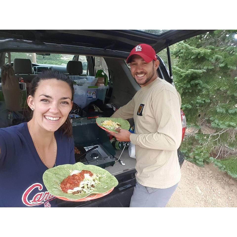 Camping at the base of the trailhead to hike Longs Peak