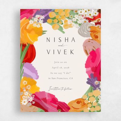 Yellow Wedding Save the Date - Chesley Portrait